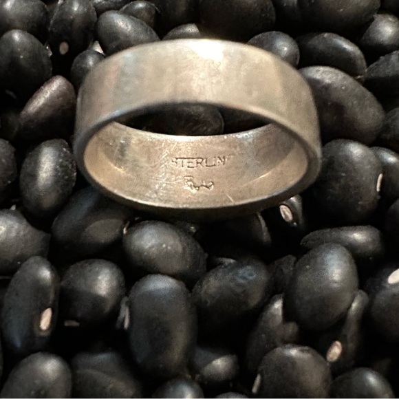 Amazing 7 Stone Menorah Fire Opal Sterling Silver Solid Pyramid Ring Hallmark RL - Picture 7 of 9